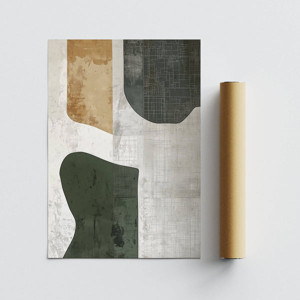 framed abstract art neutral for contemporary interiors