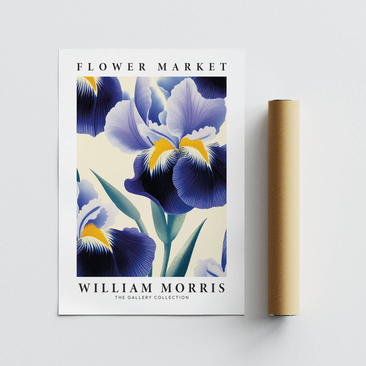 High-quality purple flower wall art print on matte paper