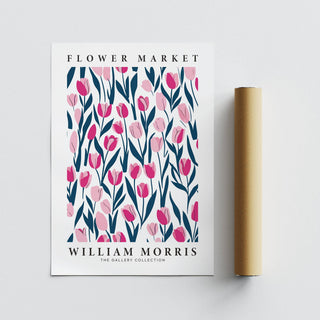 Elegant William Morris tulip decor ideal for study or reading rooms