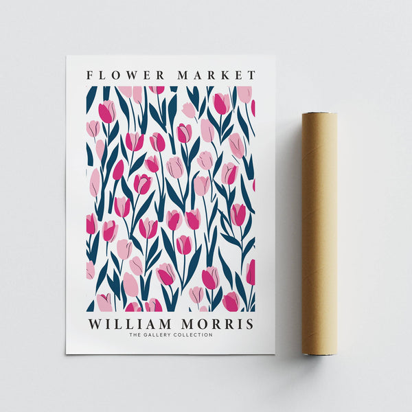 Elegant William Morris tulip decor ideal for study or reading rooms