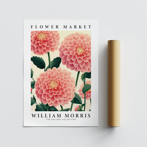 Vintage-style pink wall decor with soft petals and garden theme