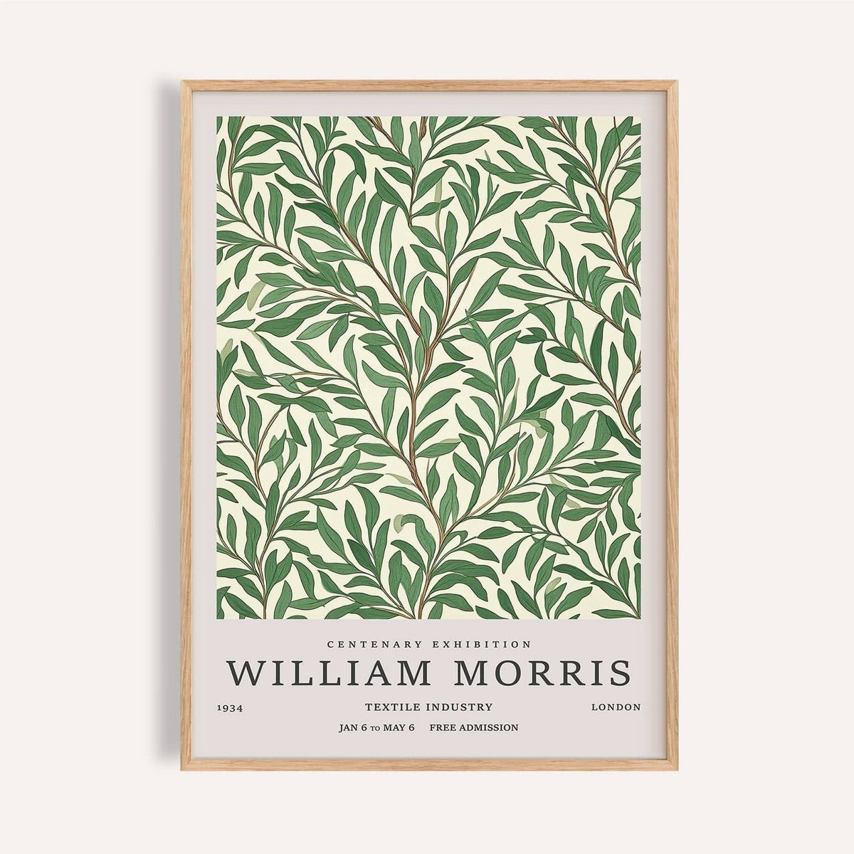 Green and cream classic art posters for living room wall art print