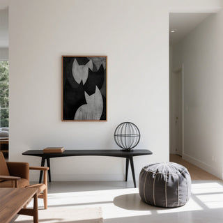 Bold yet calm big cat art for lovers of modern Japanese-inspired decor