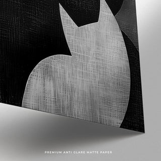 Monochrome big cat art with soft matte finish for home or office