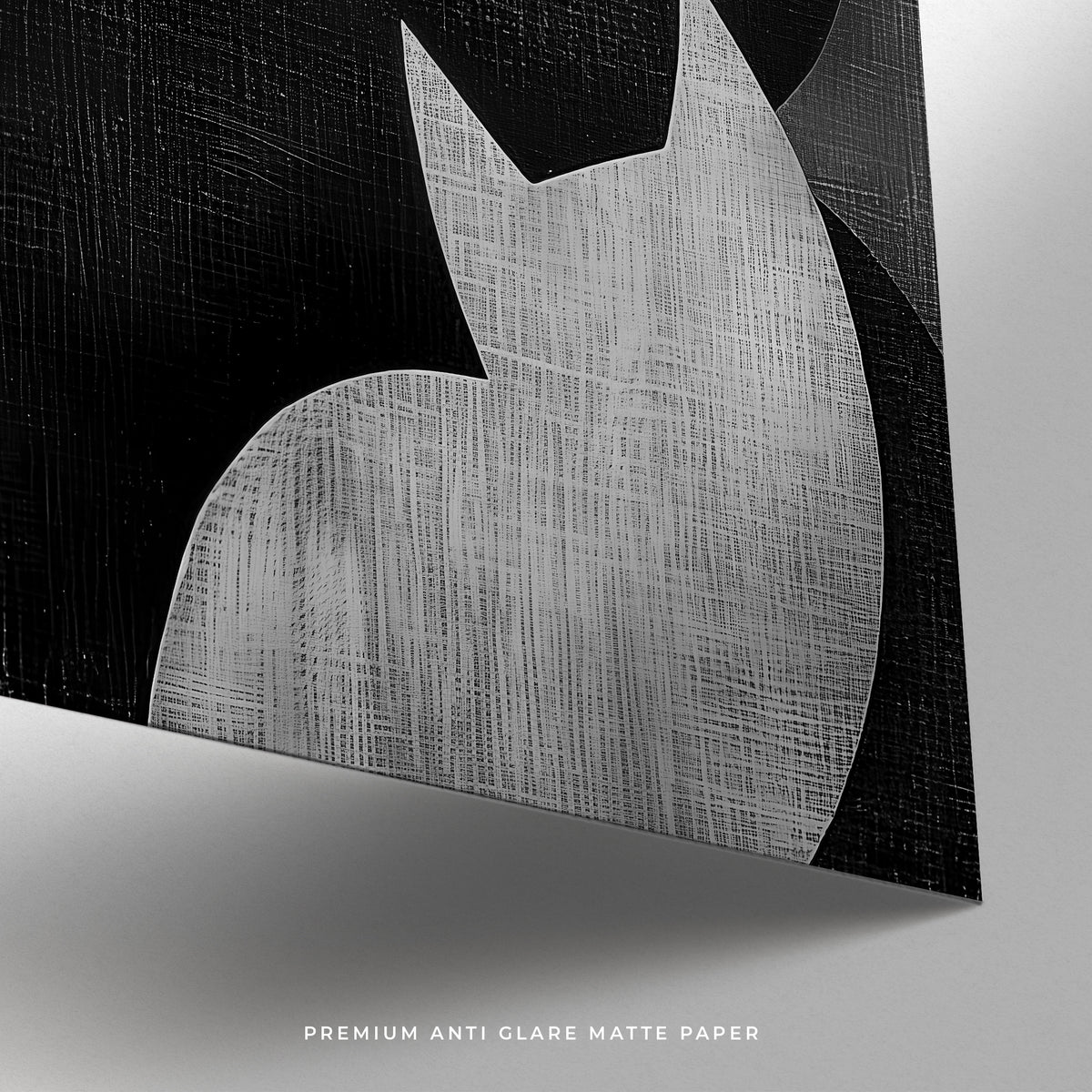 Monochrome big cat art with soft matte finish for home or office
