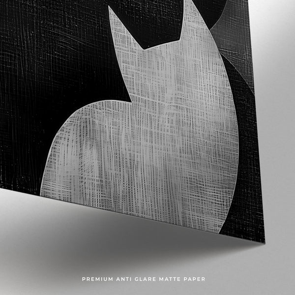 Monochrome big cat art with soft matte finish for home or office