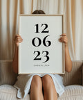 Modern minimalist anniversary wall art for living room
