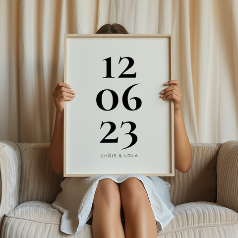 Modern minimalist anniversary wall art for living room
