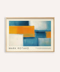 Wide wall art featuring Rothko-inspired blue and yellow color blocks​