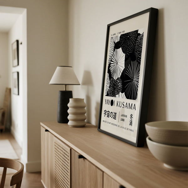Premium winter wall art with vertical layout and monochrome palette