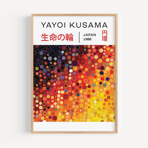 Yayoi Kusama Polka Dot Wall Art Print Japan 1986