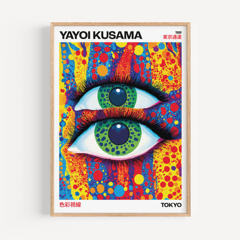 Yayoi Kusama Surreal Colourful Polka Dot Eyes 1989