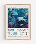 Koi Fish Wall Art by Yayoi Kusama | Vibrant Japanese Modern Poster