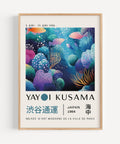 Yayoi Kusama Exhibition Poster | Colourful Fish Pop Art Print