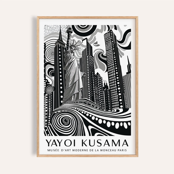 New York Cityscape wall art with abstract dotted skyline design