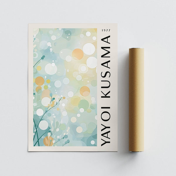 Circular pattern light blue wall decor for calm and modern interiors