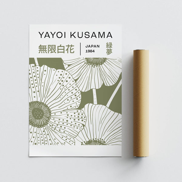 Minimalist sage green wall art for Japandi and botanical decor