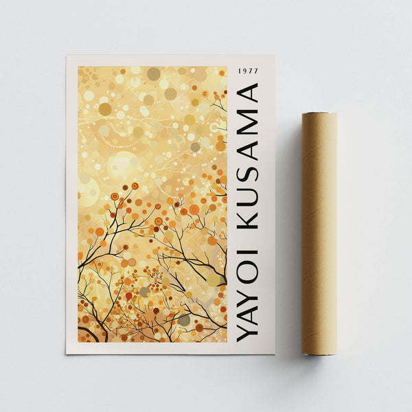 Elegant yellow nature art for living room interiors