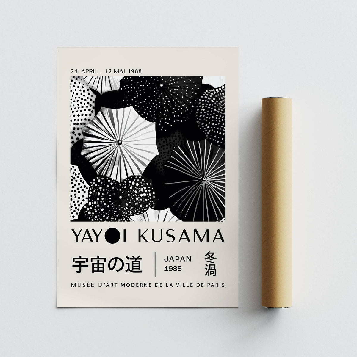 Abstract winter wall art for Japandi-style living rooms or bedrooms