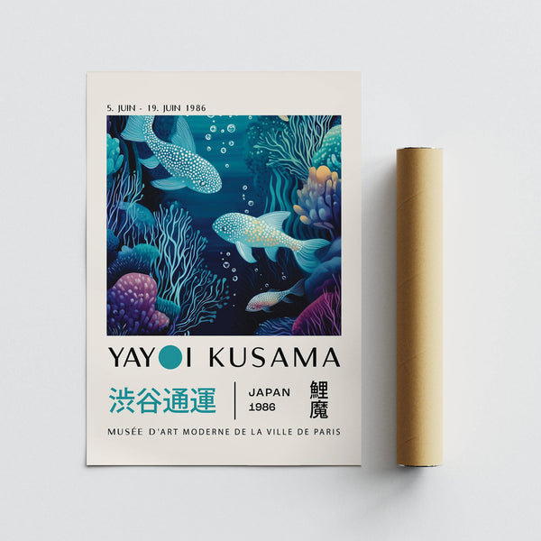 Artistic Japanese ocean artwork with bold abstract forms