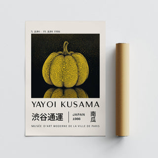 High-quality mushroom wall art inspired by Kusama’s style