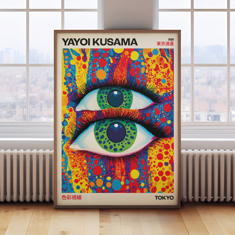 Yayoi Kusama Tokyo Eye Poster – Vibrant Pop Art