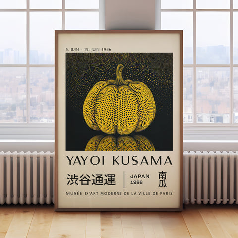 Yayoi Kusama Pumpkin Art Print | Modern Polka Dot Art