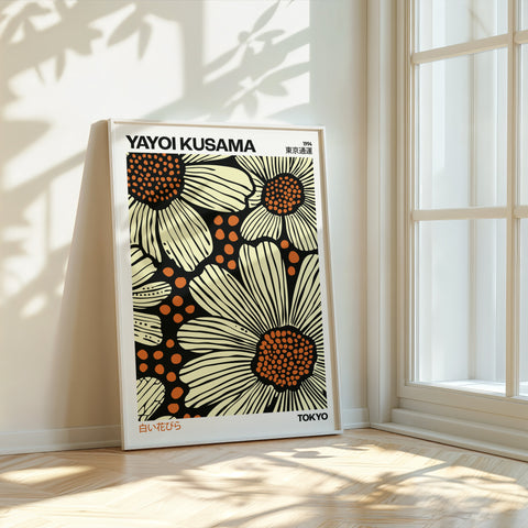 Yayoi Kusama Prints - White Petals Art Poster