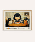 Yayoi Kusama Cat Painting for kids' rooms