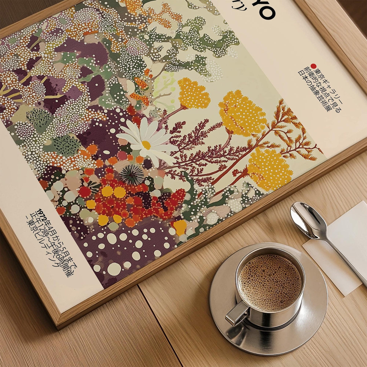 Abstract vintage floral print with delicate floral patterns