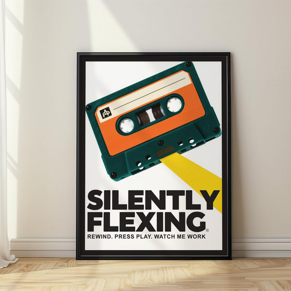 80s inspired retro cassette poster with a modern twist.