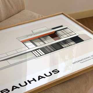 Architecture art print featuring clean geometric lines