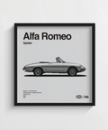 Gray Alfa Romeo Art Print for garage wall art