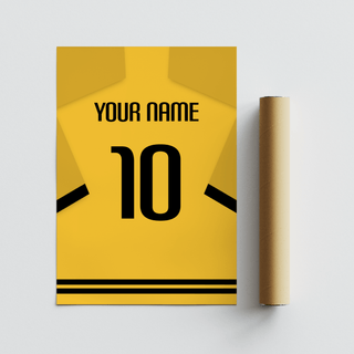 Full-frame Wolves Football Shirt Poster hanging against white wall