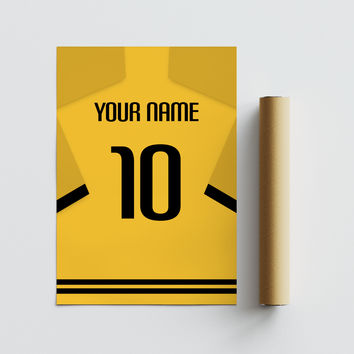 Full-frame Wolves Football Shirt Poster hanging against white wall