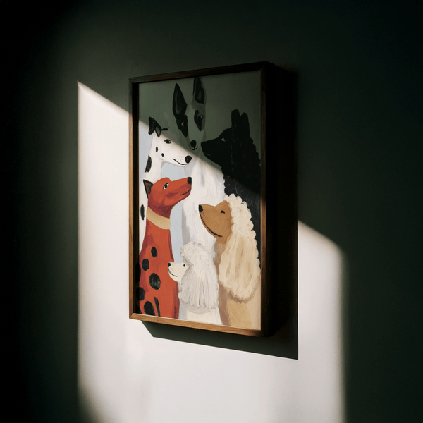 Colorful Dog Poster featuring Gray details for office wall decor