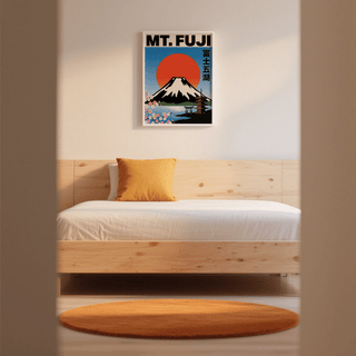 Mt Fuji Wall Art capturing Green scenery, print for home office