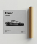 Black Ferarri Testarossa Wall Art for den art print
