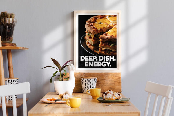 A colorful print for kitchen walls, ideal as a foodie gift idea.