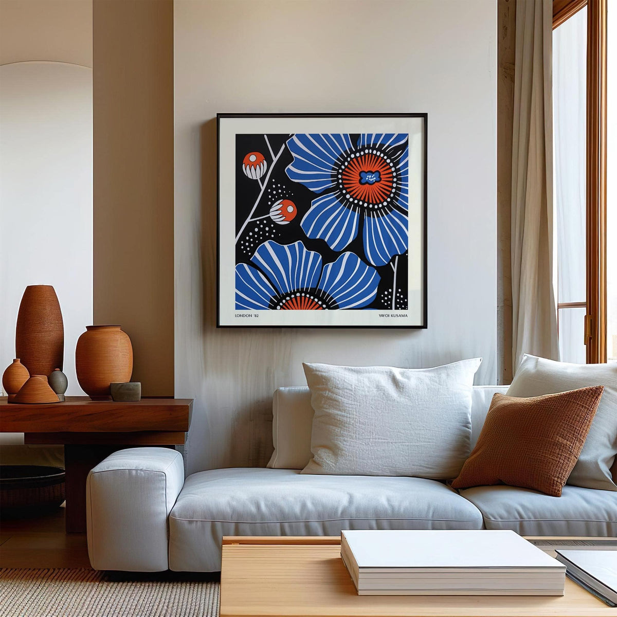 Artistic flowers prints with vibrant colors and floral motifs