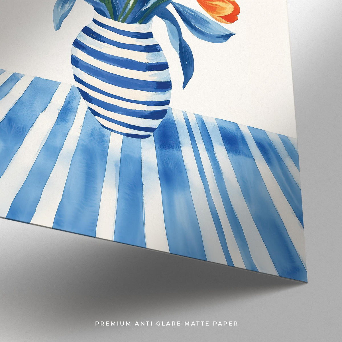 Still life Tulip Wall Art showing bold florals in a painterly style.