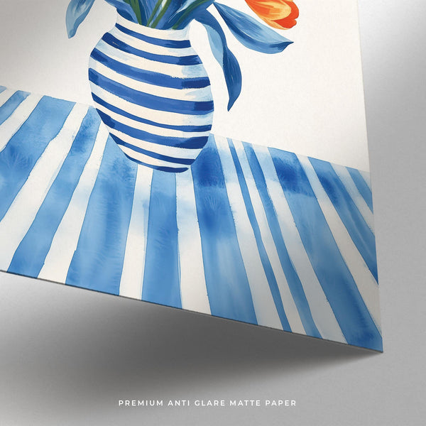 Still life Tulip Wall Art showing bold florals in a painterly style.