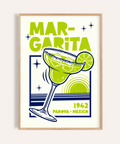 Margarita Art Print with Green and Blue hues for kitchen wall art