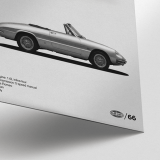 Alfa Romeo Art Print with black detailing, ideal for study