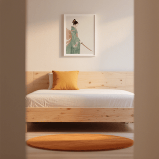 Japanese Woman Art Print side-profile illustration with Pink detailing