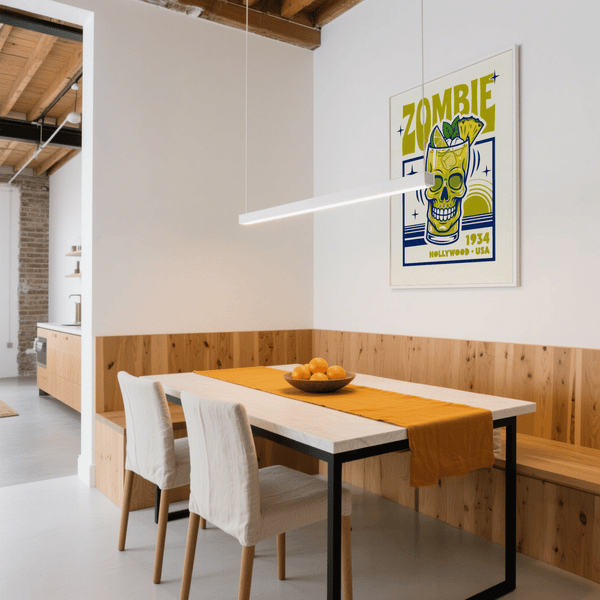 Zombie Cocktail Art Print green blue living room centerpiece wall art