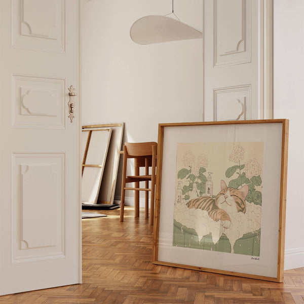 Joyful Japanese posters print for animal lovers and peaceful homes