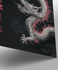 Urban apartment decor with gray Dragon Poster wall art