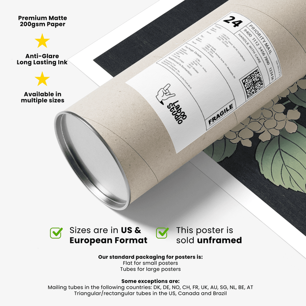 Vintage Butterfly Poster for hallway, Black, Green, Beige tones, wall art