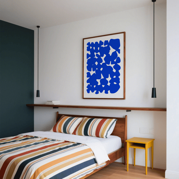 Modern Abstract Art blue and white abstract for modern kitchens